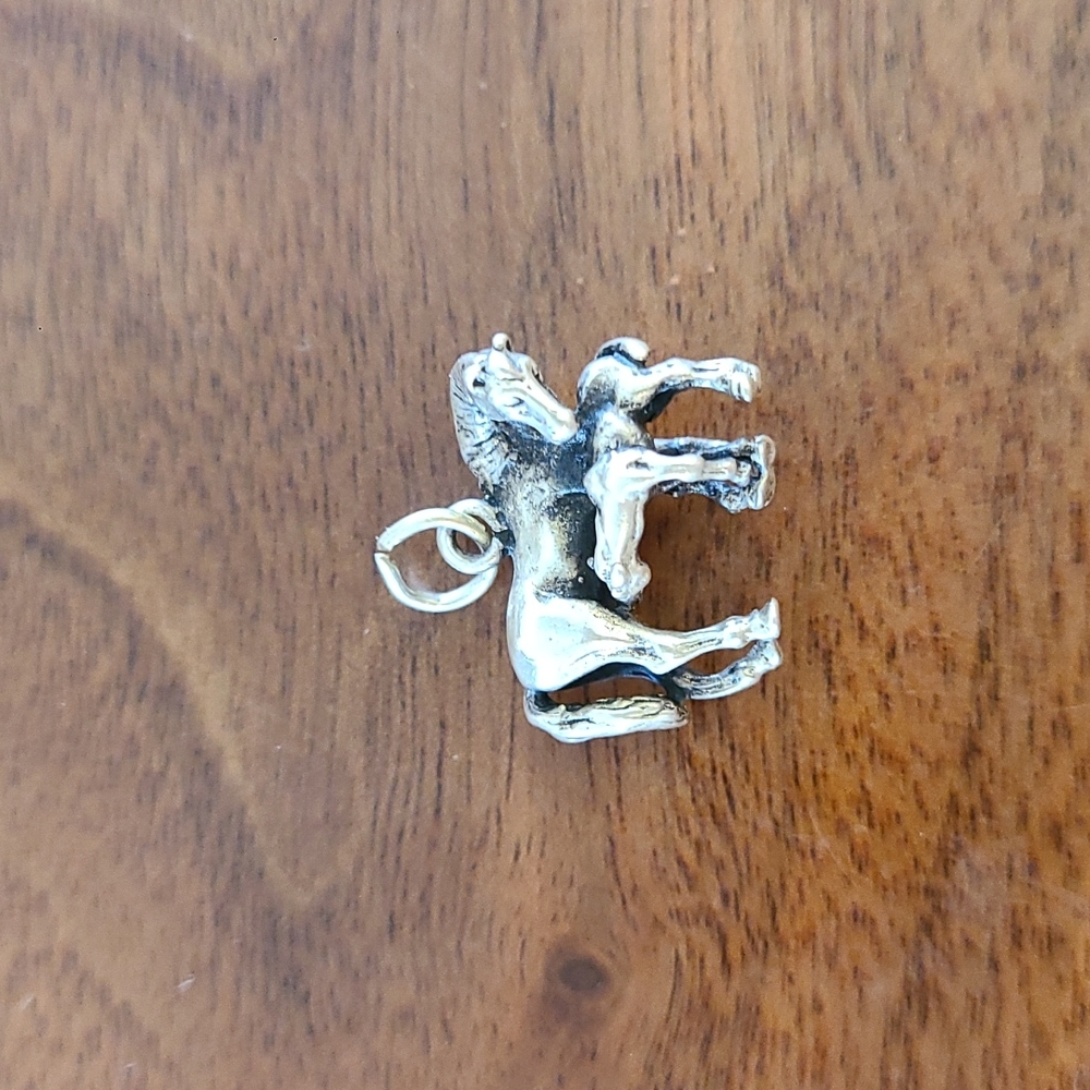 Silver Horse Pendant Mare and Foal
